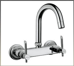 Wall Mounted Sink Mixer With Swivel Spout