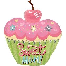 Sweet Mom Cupcake Balloons