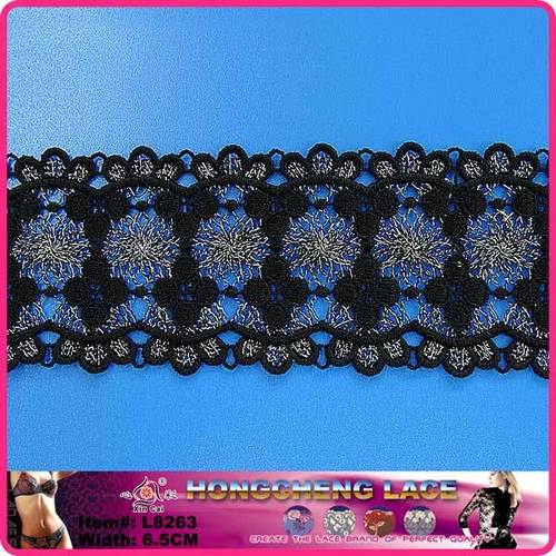 Polyester Water Soluble Clothing Garment Lace