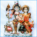 Shiv Parvati Marble Statues