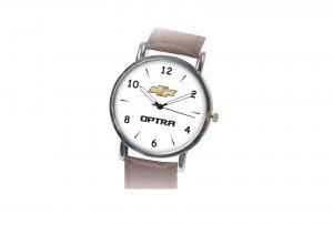 Round Wrist Watch With Leather Strap