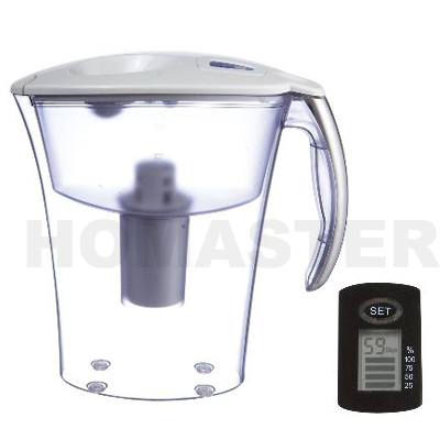 Water Pitcher - 2.5L Capacity, Carbon and Resin Cartridge, Digital Memo Functionality