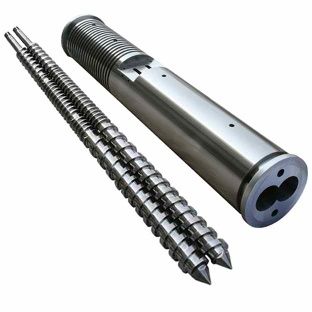 Twin Screw Barrel - 38CrMoAlA & Bimetallic Composition | Nitrided & Alloy Coated, High Hardness 900-1020Hv, Low Frigility Grade 1