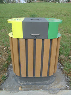 Wpc Double Inner Container Garbage Bin