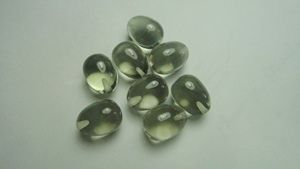 Egg Shape Green Amethyst Gemstones