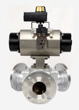 3 Way 120A  Cavity Filled Ball Valves with Automation