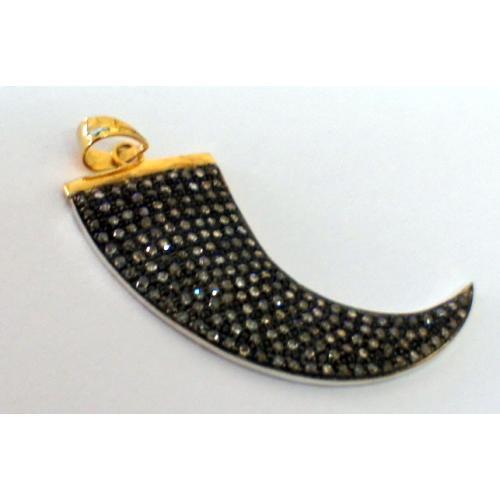 Knife Shape Diamond Studded Pendants