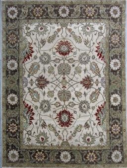 Hand Knotted Ivory Color Carpets