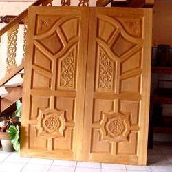 Carved Wooden Door - High Grade Timber | Customizable Design, Durable Flexibility, Fits Various Frames