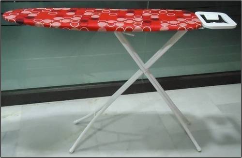 Ironing Board - Durable Powder Coated Finish , Silicone Iron Rest Buttons & 100% Cotton Cover with Felt Pad