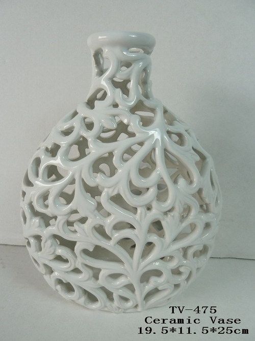 Flower Vase - Ceramic Material, Elegant Design in Various Glazes | Customizable for Unique Client Needs