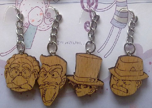 wooden keyring