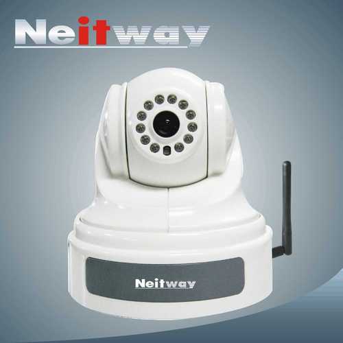 Indoor Infrared 1/4"CMOS Wireless Pan/Tilt Half Dome Security Video IP Camera