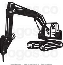 Excavator, Poclain And Rock Breaker