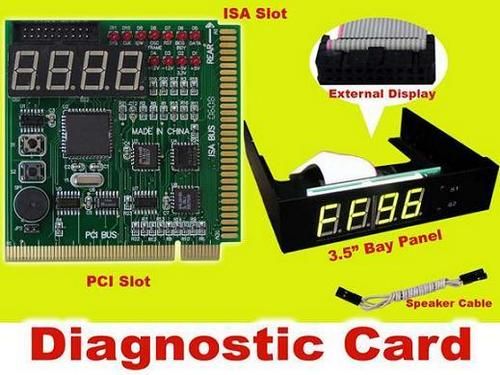  3.5 ब्लैक कलर बे के साथ ISA और PCI डायग्नोस्टिक कार्ड 