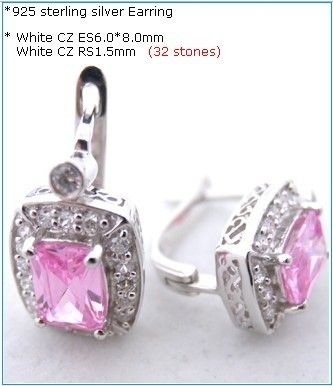 Silver Cubic Zirconia Earrings (E6794)