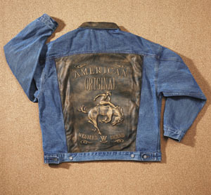 Embossed Denim And Leather Jackets