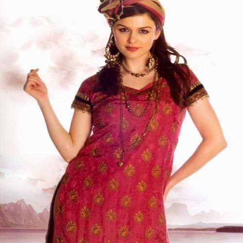 Jacquard Crepe Salwar Kameez With Dupatta