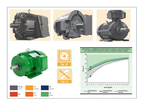 AC Induction Motors - High Efficiency HE Series & Premium Efficiency Options | IP55 to IP66 Protection, Ex-N, Ex-E, Customized Painting