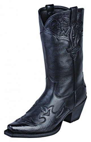 Black Tooled Women's Western Boot