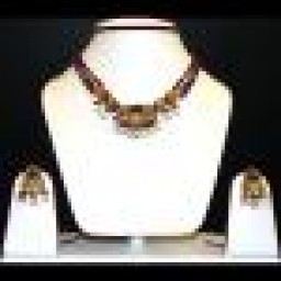 Ladies Real Gold Kundan Necklace Set