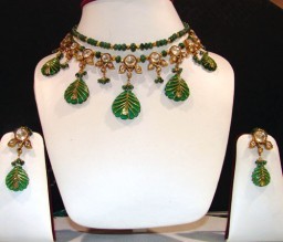 Real Gold Kundan Necklace Set