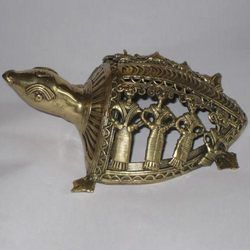 Brass Hand Made Statue Of Tortise