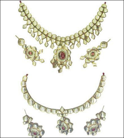 Silver Kundan Necklace