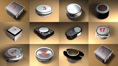 Elevator Buttons - Stainless Steel Code Plate, 48*38*Î¦45.4mm Dimensions, Bright Yellow, Easy Installation, 3,000,000 Switch Life