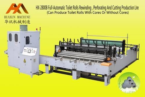 HX-2800B Full-Automatic Toilet Paper Rewinding, Embossing, Perforating and Cutting Production Line