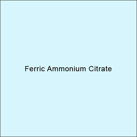 Ferric Ammonium Citrate - Reddish Brown Crystalline Powder, Assay 20.5-22.5% Fe, pH 6.0-8.0