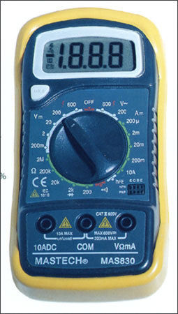 Digital Multimeter - 1999 Counts Display, DC/AC Voltage, DC Current, Resistance Measurements | Transistor & Diode Test, Data Hold, Continuity Test