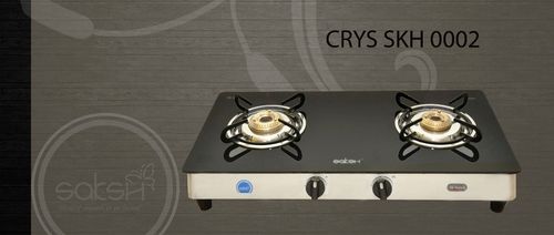 2 Burner Gas Stove - Matte Finish Stainless Steel Body, Toughened Glass Top, High Efficiency Brass Burners, Optional Auto Ignition, 68+ Efficiency