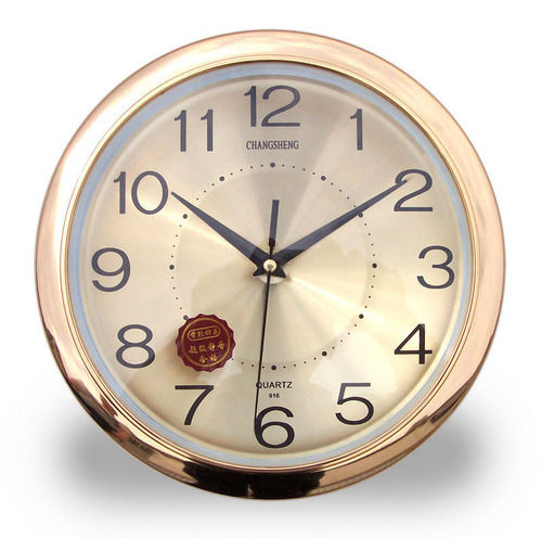 29Cm Golden Aluminium Dial Decorative Wall Clocks