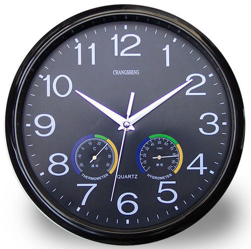 30cm Hygrothermograph Wall Clocks