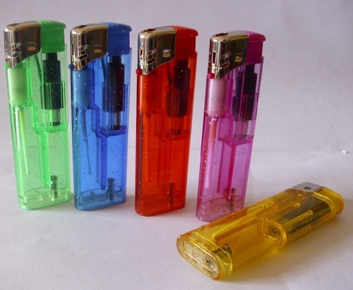 Electronic Gas Lighter With Glitter Powder By Shaodong County Longfeng Industry Co.,Ltd.
