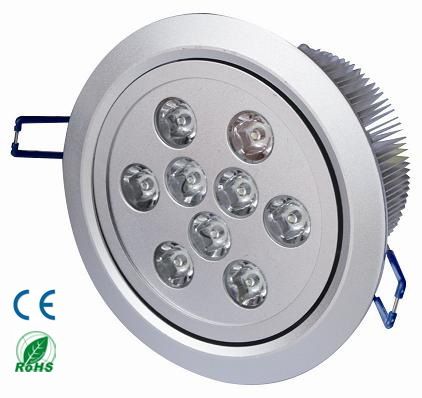 High Power LED Downlight - 9W, Φ135x69mm , 630-720lm Luminous Flux, AC85-265V Input Voltage, Temperature Range -30 to +50°C, 50,000 Hour Lifespan