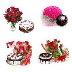 Flower Bouquets With Cakes