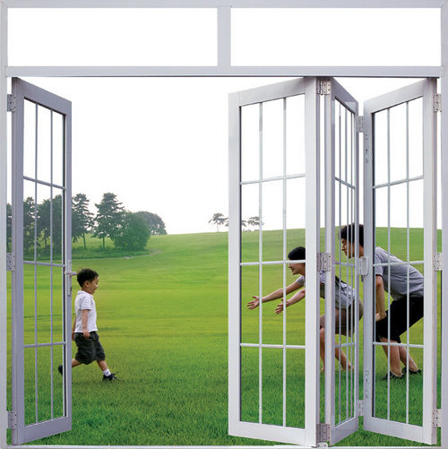 PVC Folding Door - Durable Heavy-Duty Hardware System | Expansive Glass Panels, Custom Color Options