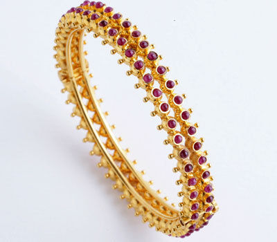 Studded Gold Bangles