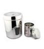 Stainless Steel Side See Thru Pet Food Canister