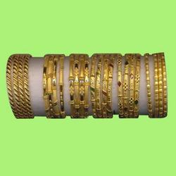 Gold Meena Bangles