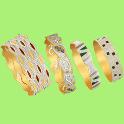 Gold Rohdium Bangles