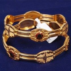 Studded Gold Bangles