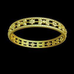 Diamond Studded Gold Bangles