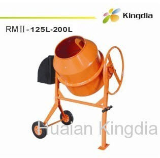 Concrete Mixer - 125L-200L Drum Capacity, 230/50V or 110/60V Options, Electric Motor or Gasoline Engine