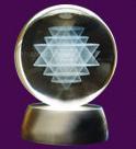 Shree Yantra - Crystal and Copper Plate Material | Purifies Surroundings, Durable and Compatible Design