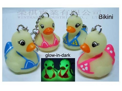 LED Glow-in-Dark Bikini Duck Keychains By Wintrade Industrial Co., Ltd.
