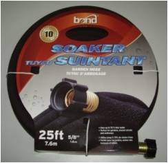 5/8"X25ft (Round)Soaker Hose w/ Brass Coupling