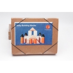 Baby Building Blocks - Uncoated Pinewood & Lacware Set, Develops Visual and Spatial Intelligence Through Imaginative Play